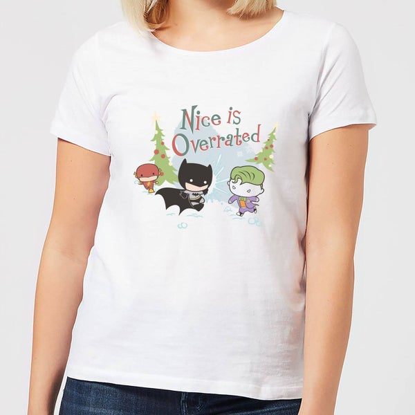 DC Nice Is Overrated Women's Christmas T-Shirt - White