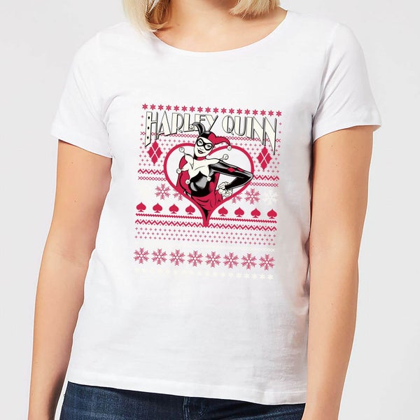 DC Harley Quinn Women's Christmas T-Shirt - White