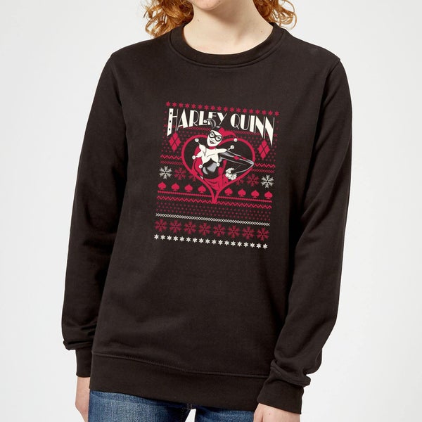 DC Harley Quinn Women's Christmas Jumper - Black