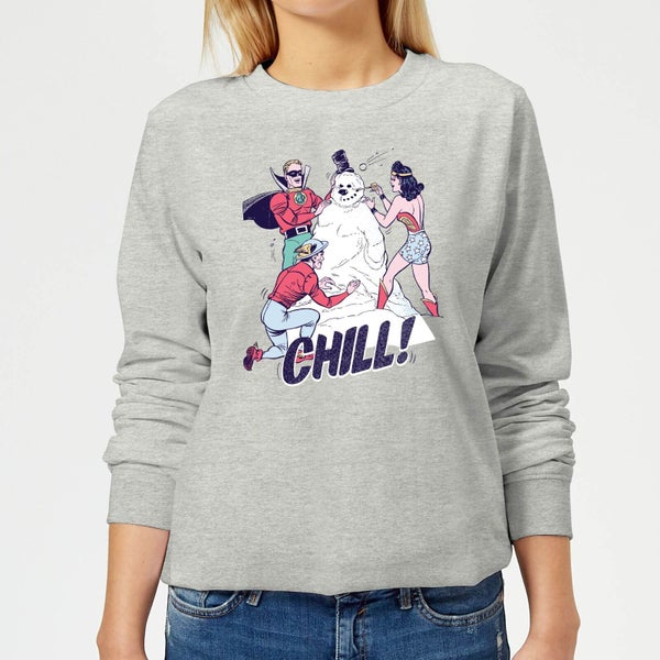 DC Chill! Women's Christmas Sweater - Grey