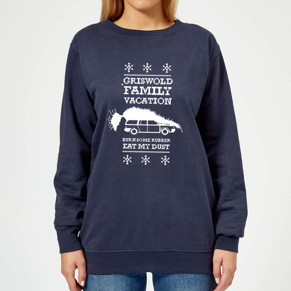 National Lampoon Griswold Vacation Ugly Knit Women's Christmas Sweater - Navy
