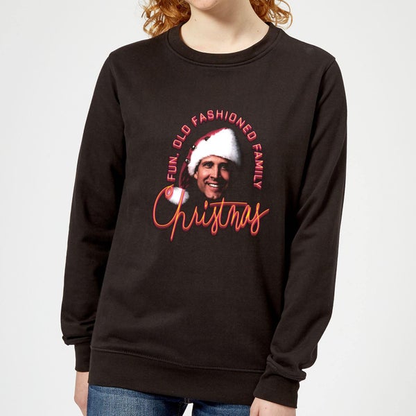 National Lampoon Fun Old Fashioned Family Christmas Women's Christmas Jumper - Black