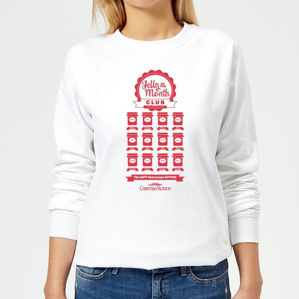 National Lampoon Jelly Of The Month Club Women's Christmas Jumper - White