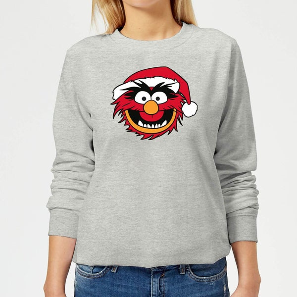The Muppets Animal Damen Weihnachtspullover - Grau