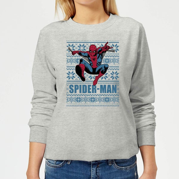 Marvel Spider-Man dames kersttrui - Grijs