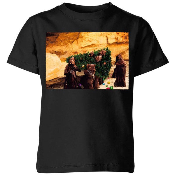 Star Wars Jawas Christmas Tree Kids' Christmas T-Shirt - Black