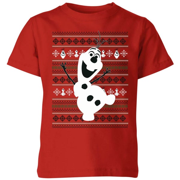 Disney Frozen Olaf Dancing Kids' Christmas T-Shirt - Red