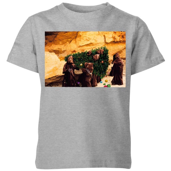 Star Wars Jawas Christmas Tree Kids' Christmas T-Shirt - Grey