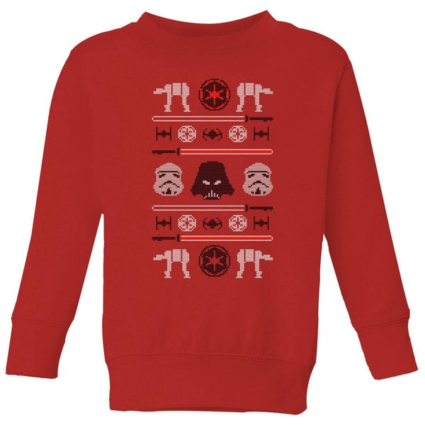 Star Wars Imperial Knit Kids' Christmas Jumper - Red