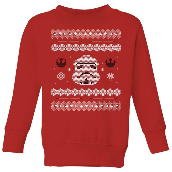 Star Wars Stormtrooper Knit Kinder Weihnachtspullover – Rot