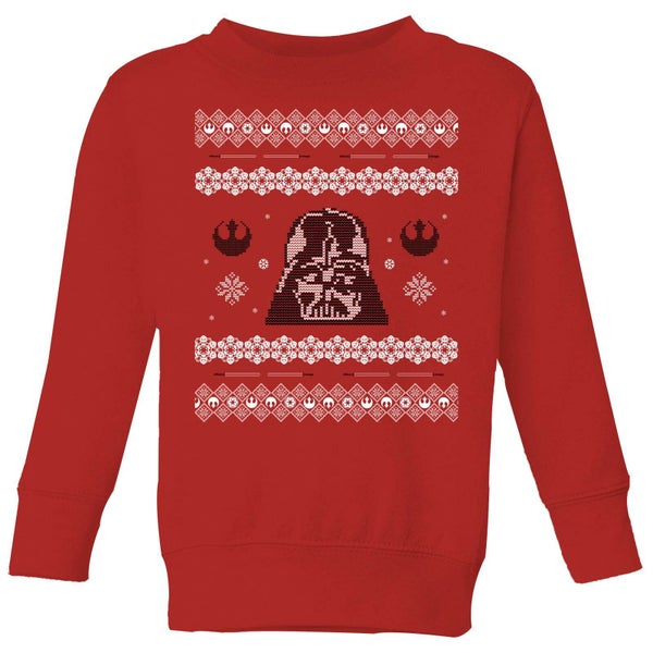 Star Wars Darth Vader Knit Kids' Christmas Jumper - Red