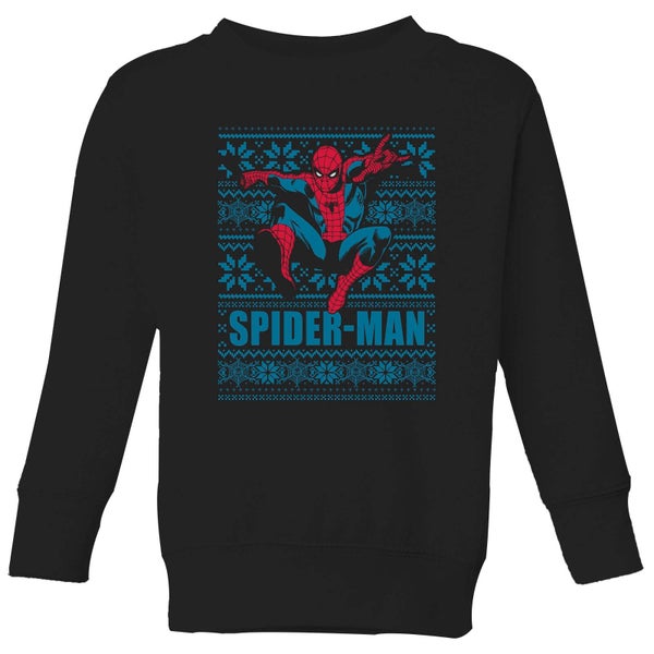 Marvel Spider-Man Kids' Christmas Jumper - Black - 3-4 Years