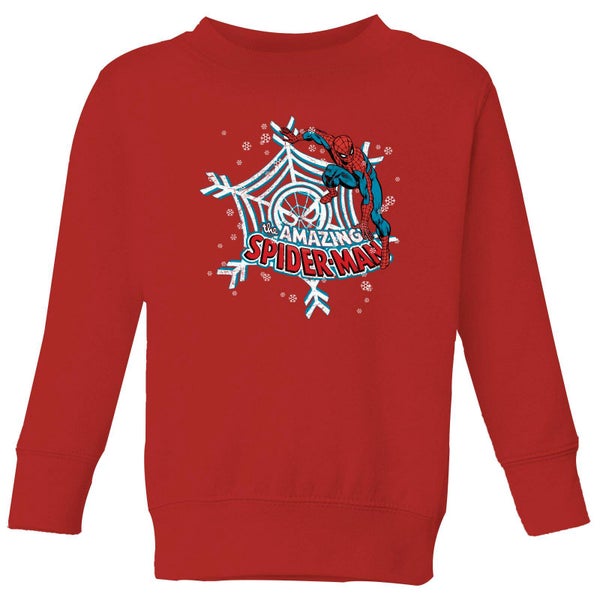 Marvel Spider-Man Pull de Noël pour enfants - Rouge