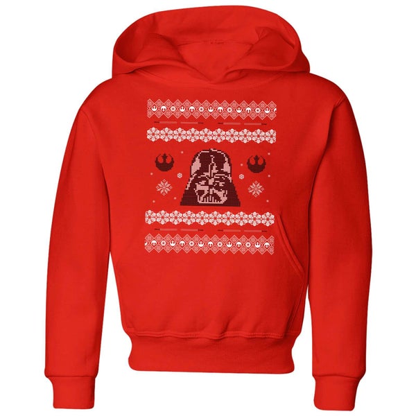 Star Wars Darth Vader Knit Kids' Christmas Hoodie - Red