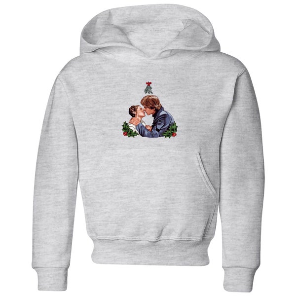 Star Wars Mistletoe Kiss Kids' Christmas Hoodie - Grey