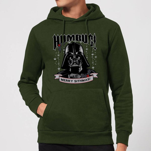 Star Wars Darth Vader Humbug Christmas Hoodie - Forest Green