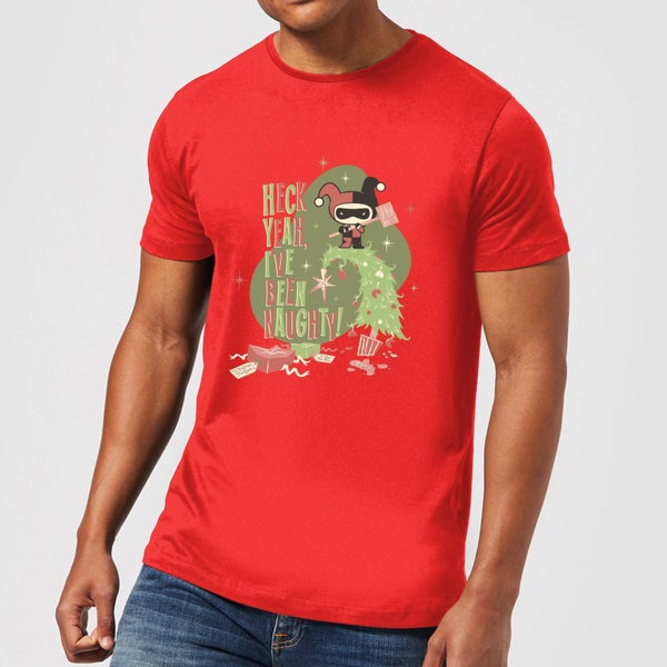 DC Heck Yeah I've Been Naughty! Herren Christmas T-Shirt - Rot