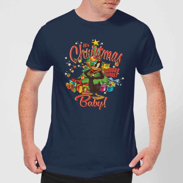 Looney Tunes Its Christmas Baby Men's Christmas T-Shirt - Navy
