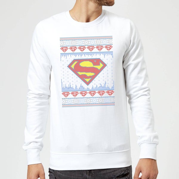 DC Supergirl Knit Pull de Noël - Blanc