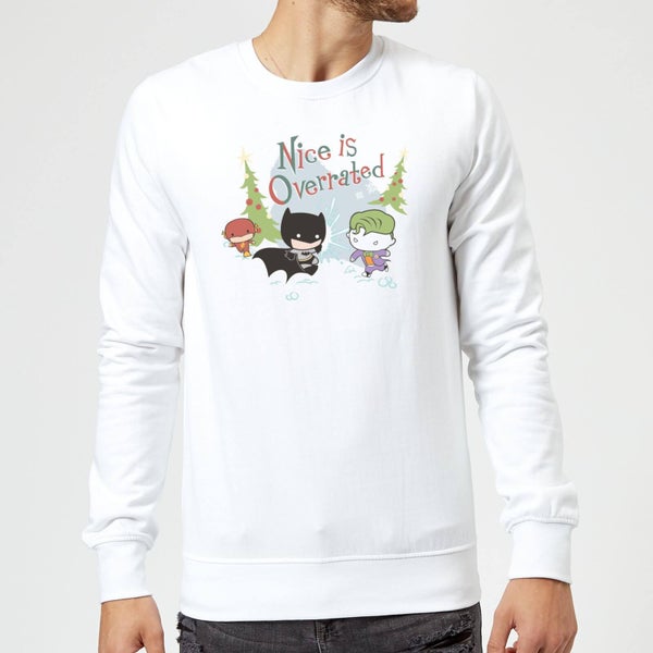 DC Nice Is Overrated Christmas Jumper - White