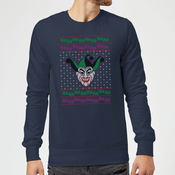 DC Joker Knit Pull de Noël - Bleu Marine