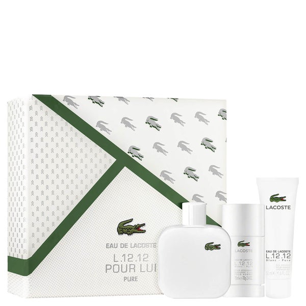 Lacoste L.12.12 Male Blanc Gift Set -lahjapakkaus (tuoksu 100ml + deodorantti 75ml + suihkugeeli 50ml)