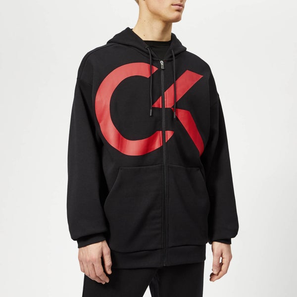 Calvin Klein Performance Men's Full Zip Hoody - CK Black/Racing Red
