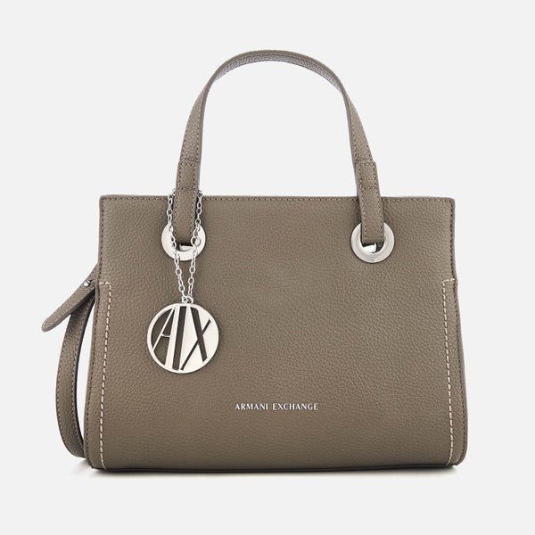 Armani Exchange Women's Small Shopper with Cross Body Bag - Taupe