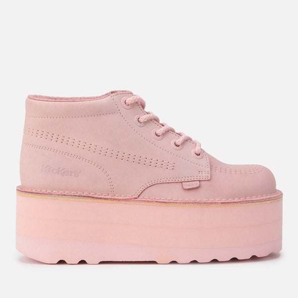 Kickers Women's Kick Hi-Stack Leather Boots - Pastel Pink