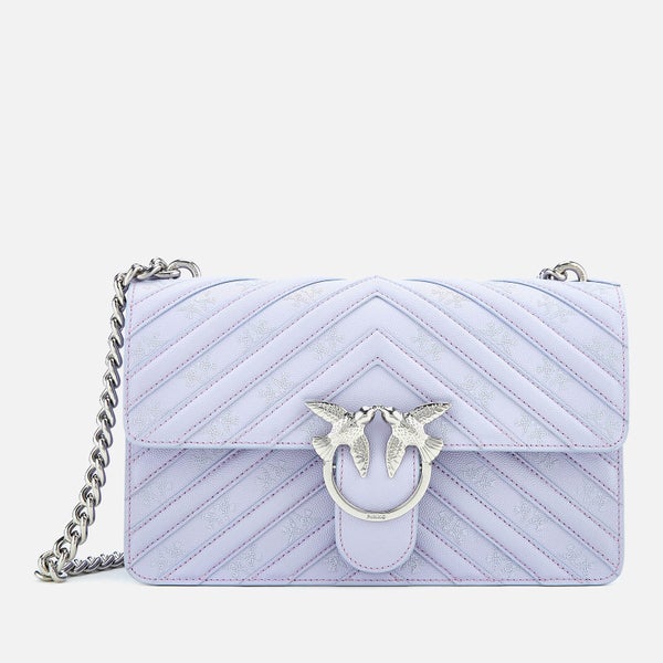 Pinko Women's Love Stripes Shoulder Bag - Lavender