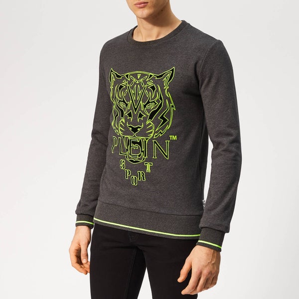 Plein Sport Men's Tiger Sweatshirt - Grey