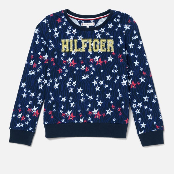 Tommy Hilfiger Girls' Flowing Stars Sweatshirt - Black Iris/Multi