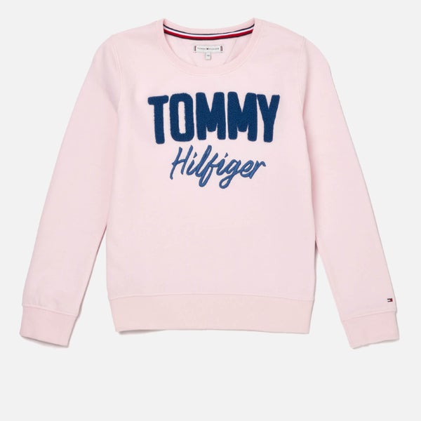 Tommy Hilfiger Girls' Mixed Applique Sweatshirt - Barely Pink