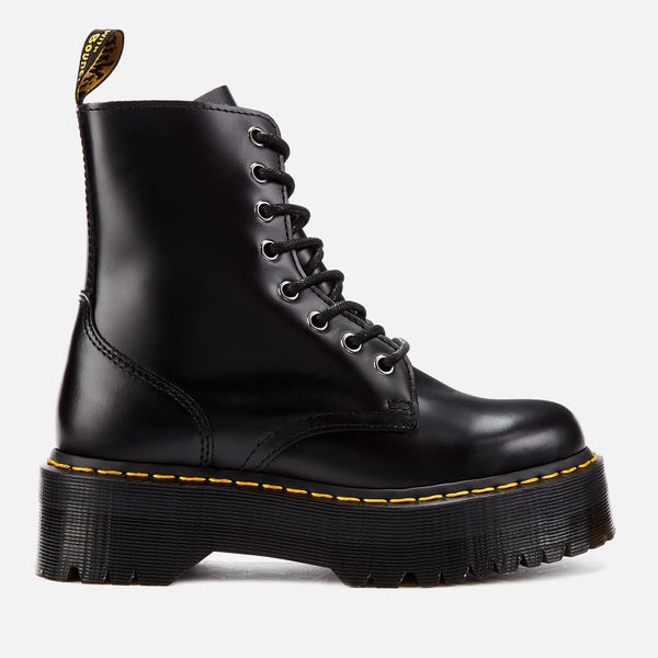 Dr. Martens Jadon Polished Smooth Leather 8-Eye Boots - Black - UK 9