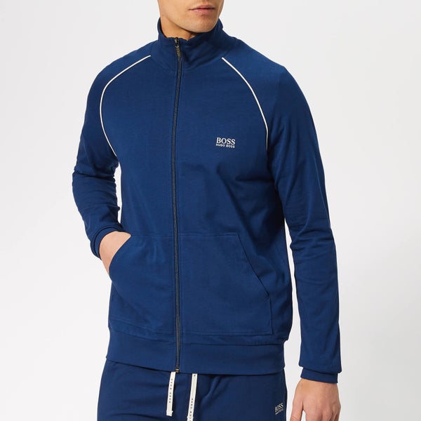 BOSS Men's Zip Jersey Jacket - Bright Blue