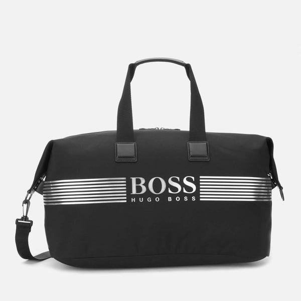 BOSS Men's Pixel Nylon Holdall Bag - Black/White Logo