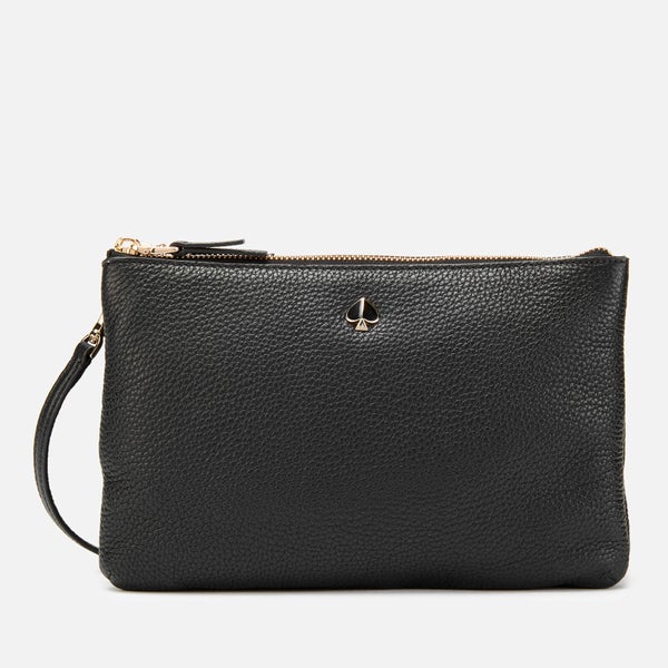 Kate Spade New York Women's Medium Double Gusset Cross Body Bag - Black