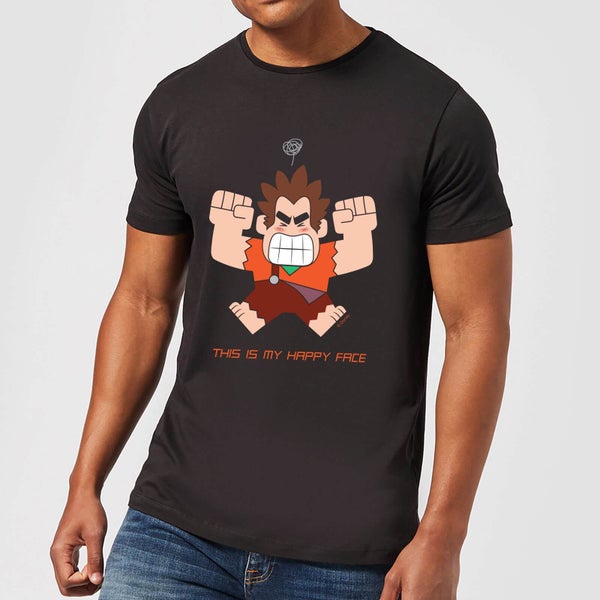 Disney Wreck it Ralph This Is My Happy Face Men's T-Shirt - Black