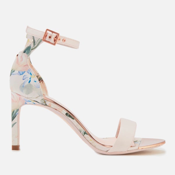 Ted Baker Women's Ulaniip Satin Barely There Heeled Sandals - Elegant Pink