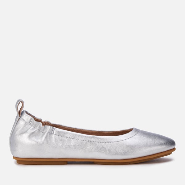 FitFlop Women's Allegro Leather Ballet Flats - Silver