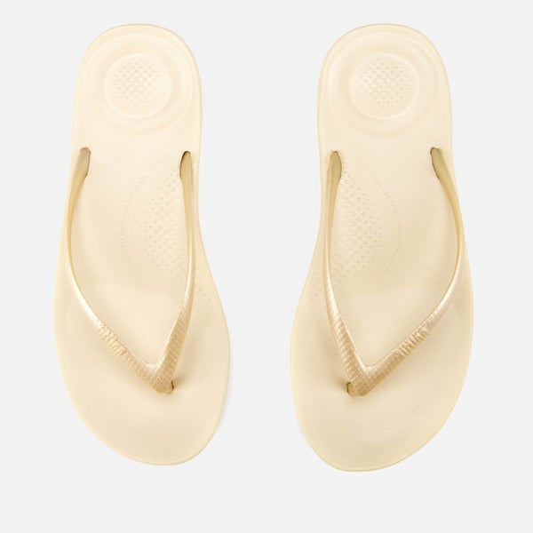 FitFlop Women's iQushion Flip Flops - Gold