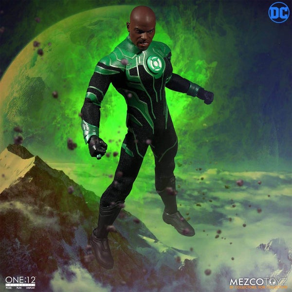 Figurine articulée John Stewart en Green Lantern, échelle 1:12 (17 cm), DC Comics – Mezco