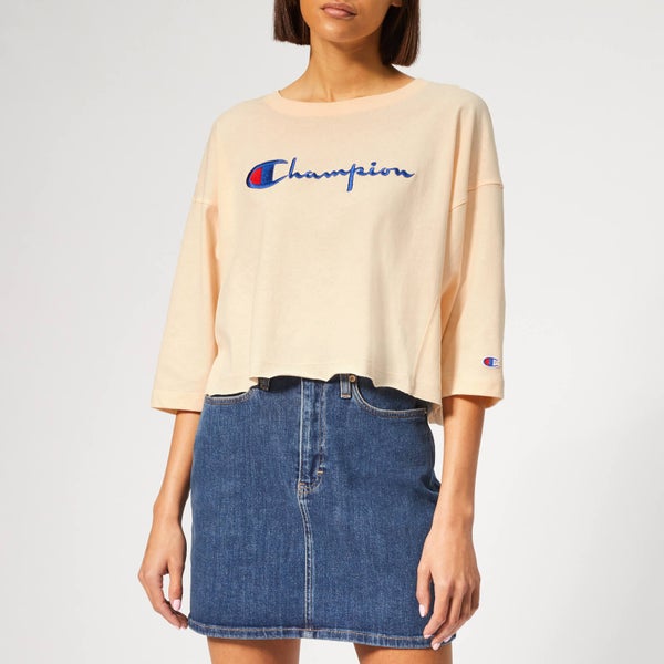 Champion Women's Cropped 3/4 Sleeve Top - Pink