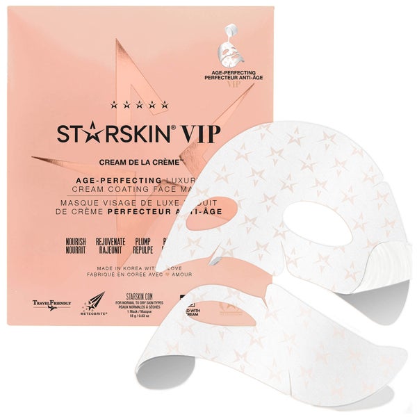 STARSKIN VIP Cream de la Crème Age-Perfecting Luxury Cream Coated Sheet Face Mask 18g