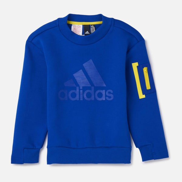 adidas Young Boy ID SPCR Crew Neck Sweatshirt - Blue