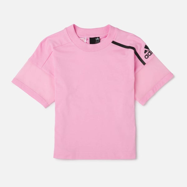 adidas Young Girls' ZNE Short Sleeve T-Shirt - Pink