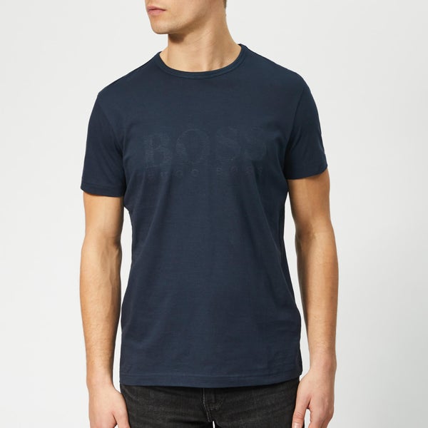 BOSS Men's Basic Large Brand Chest T-Shirt - Navy