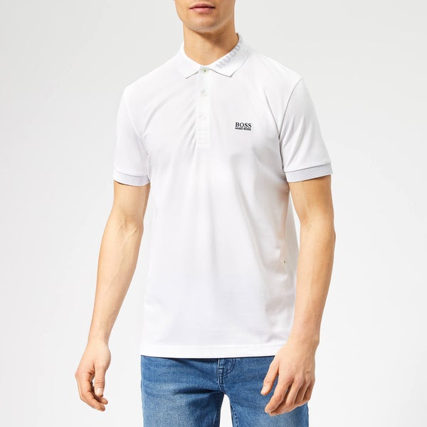 BOSS Men's Paulie Tech Polo Shirt - White