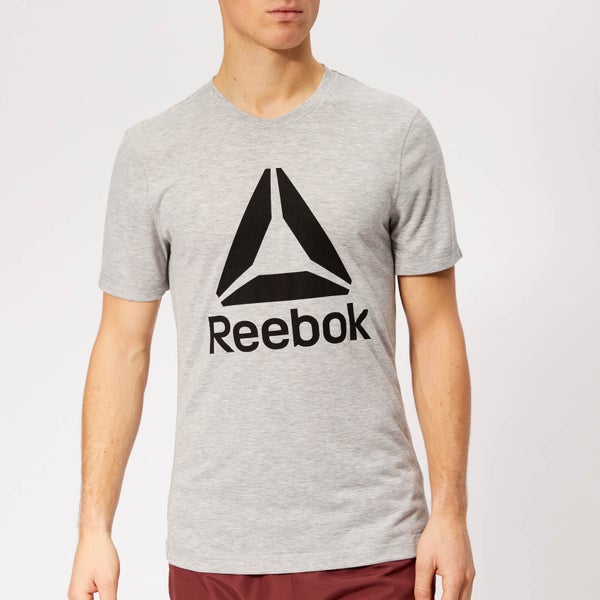 Reebok Men's WOR Supremium 2.0 Graphic Short Sleeve T-Shirt - Grey Heather