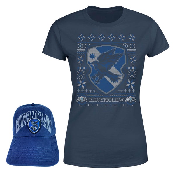 Harry Potter Ravenclaw T-Shirt and Cap Bundle - Navy